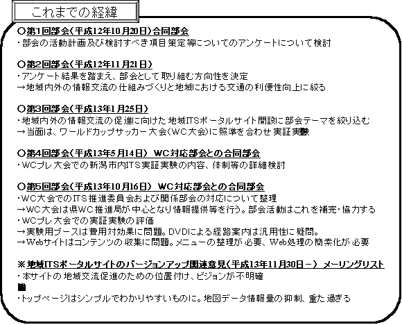 これまでの経緯